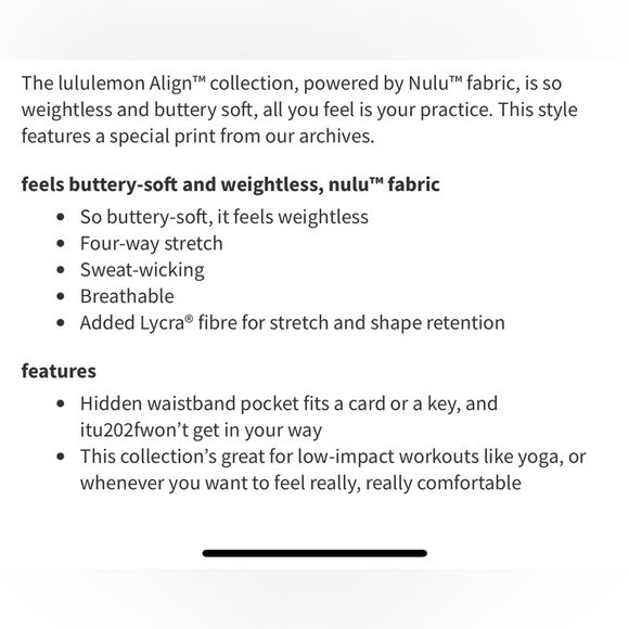 NWT lululemon align tights unicorn throwback 25” (size 6) - Picture 5 of 10